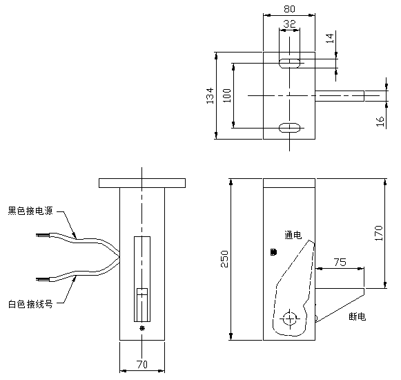 側(cè)裝式防墜落安全鉤,車庫(kù)側(cè)裝式防墜器尺寸圖